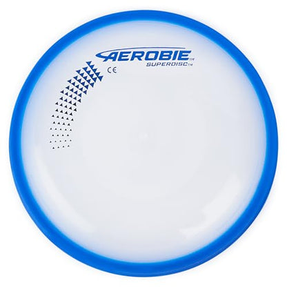 Aerobie Superdisc Outdoor Flying Disc, Flying Ring for Kids Parties and Backyard Games, Teen Boys Gift Ideas, Kids Toys for Ages 5 & Up, Blue, 10”