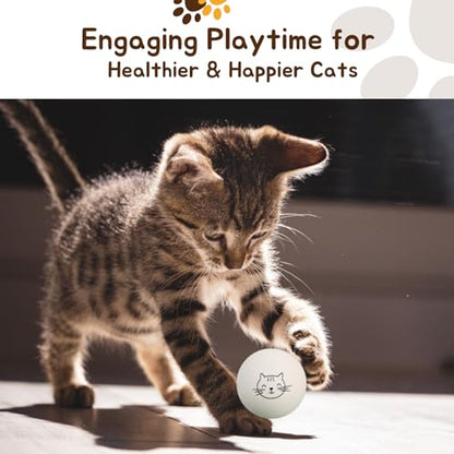 Cloverjoyed Ping Pong Balls for Cats, 6 Pack, Enrichment Toys, Cat Lovers Gift Ideas, Ball Pits, Bouncy