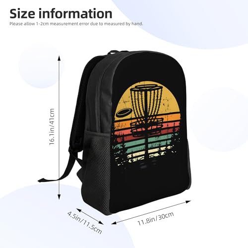 Disc Golf American Backpacks For Men Women Book Bag Travel Hiking Camping Work Lightweight - color: Ye27