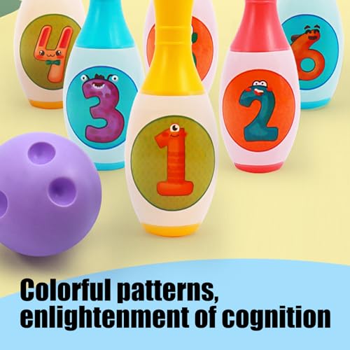 Bowling Game Set Toy for Preschooler Learning Fun Hand Eye Coordination Set for Family Party Gathering Toy - size: X-Large