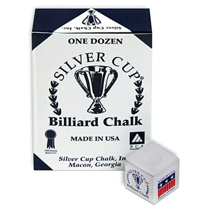 Silver Cup Chalk, White, 12-Piece Box