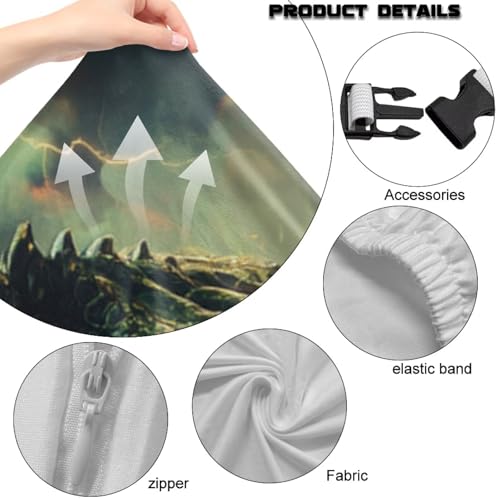 4Pcs Office Chair Seat Cover Stretchable Crazy Dinosaur Gaming Chair Covers Slipcovers Universal Stretchable High Back Rotating Desk Armchair Slipcovers Protector, One Size - color: Crazy Dinosaur