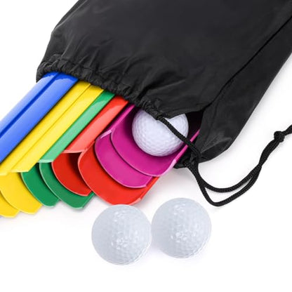 Team Building Activities, Group Game Kits for Office, Ice Breaker Activities with 20 Half Pipes, 6 Golf Balls, 2 Storage Bags, Family Reunion Game, Field Day Outdoor Sports for Adult Teen Kid