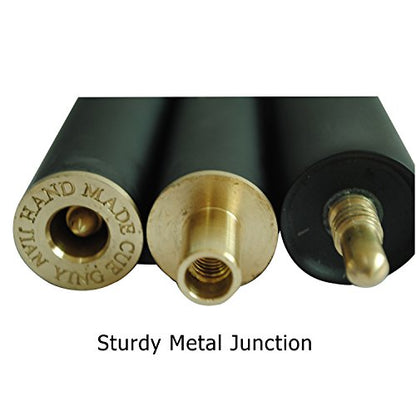 57" 3/4 Jointed Billiard/Pool/Snooker Cue Set 5 Face-Spliced Ash Shaft with A Leather Cue Case - color: T3SC08