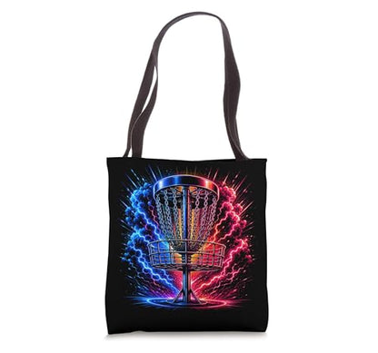 Disc Golf Basket Artwork Disc Golfer Chains Target Graphic Tote Bag
