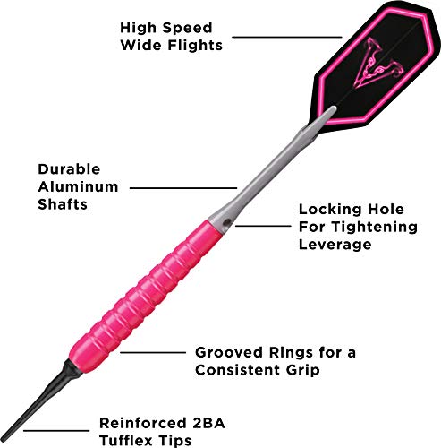 Viper V Glo Soft Tip Darts - color: Pink