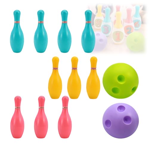 Bowling Game Set Toy for Preschooler Learning Fun Hand Eye Coordination Set for Family Party Gathering Toy - size: X-Large