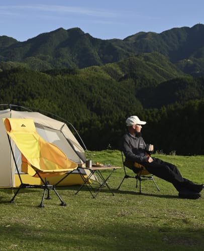 iClimb Ultralight Compact Camping Folding Table with Carry Bag (Nature - L) - color: Nature, size: Large