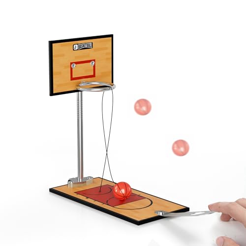 GYSH Mini Desktop Basketball Hoop Game for Office,Tabletop Basketball Game Toy with Easy Assembly,Desk Toys for Office for Adults，Tiny Basketball Hoop(Desk Basketball) - style: Desk Basketball