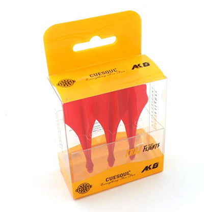 CUESOUL TRAJ AK8 New Integrated Dart Flights and Shafts Wave Shape,Very Slim Dart Flight 3 Sets - color: Wave Shape-Red