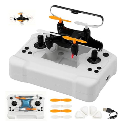 Mini Drone with Easy Stunt Flights & 360° Tricks - Perfect Beginner-Friendly Flyer with Fancy LED Altitude Hold Headless Mode Propeller Protection for Indoor Outdoor Mini Quadcopter (Black) - color: Black