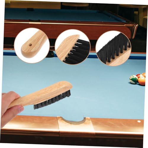 Generic Portable Pool Table Brush with Dense Bristles for Felt Cleaning Gentle and Billiard Table Sweeper Practical Rail and Cushion Cleaner for Billiard Club Supplies