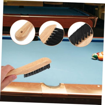 Generic Portable Pool Table Brush with Dense Bristles for Felt Cleaning Gentle and Billiard Table Sweeper Practical Rail and Cushion Cleaner for Billiard Club Supplies