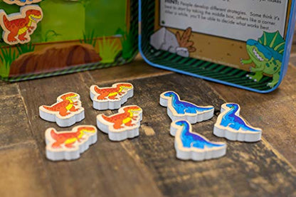 TS Shure by Bendon Dinosaur Tic-Tac-Toe Games Mini Magnetic Activity Tin with Illustrated Foam Magnets 50515 - style: Dinosaur Tic Tac Toe Game Tin