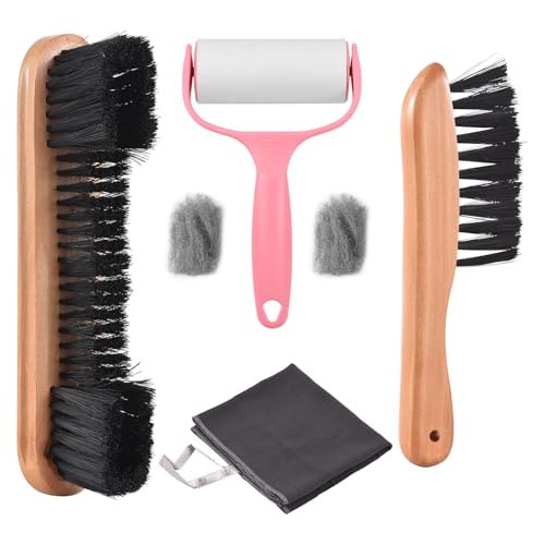 5Pcs Pool Table Cleaning Kit Billiards Pool Table Felt Cleaner Accessories and Equipment Pool Table Brush for Felt Sticky Lint Roller Pool Table Accessories