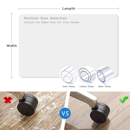 ALAIAS Office Chair Mat for Hardwood Floor 1.5mm Thick Durable Clear PVC Desk Chair Mat Under Desk Computer Gaming Chair Mat Wood/Tile Protection Mat Non-Slip Not Stuck Wheel (Size : 16x31.5) - size: 16x31.5"