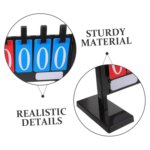 Holibanna Weatherproof Portable Tabletop Scorekeeper Flip Scoreboard for Basketball Football Tennis Volleyball with Stable Freestanding Base and Thickened Construction