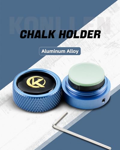 KONLLEN Round Pool Chalk Holder Pool Billiards Accessories Portable Multifunctional Sturdy Pool Cue Accessories - color: Blue