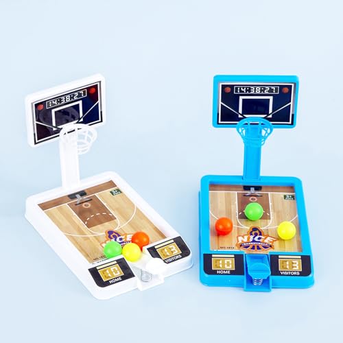 2 Pack Basketball Game Toys, Tabletop Basketball Shooting Game for Kids and Adults, Desk Games for Office for Adult to Reduce Stress, Basketball Party Favors Classroom Prizes for Boys Girls