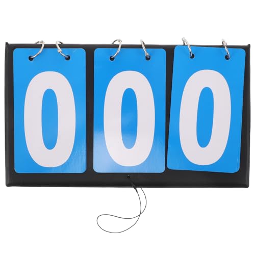 Lurrose Portable Tabletop Scoreboard Three-Digit Display, Lightweight PVC Flipper Scoreboard for Sports Events and Indoor Use, Accurate Scoring Flip Score Board for Basketball and Football