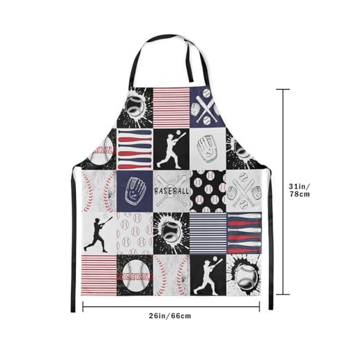 Castle Fairy Boy Soccer Kitchen Apron - color: Baseball Plaid