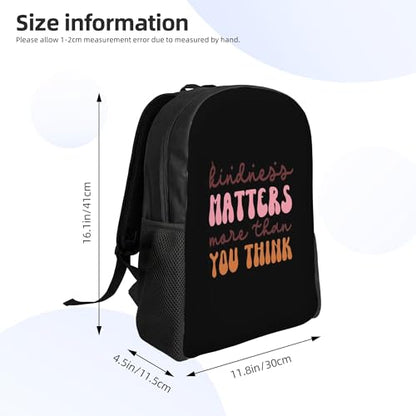 Kindness Matters More Than You Think Backpacks For Men Women Book Bag Travel Hiking Camping Work Lightweight - color: Ye21