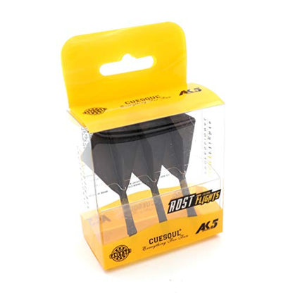 CUESOUL ROST Integrated Dart Shaft and Flights Medium,Diamond Shape,Set of 3 - color: Black