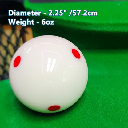 Red Dot Billiards Ball with Gloves – 2.25 Inch Regulation Practice Pool Ball for Spin & Aim Mastery, Perfect for Beginners to Pros Pool Table Accessories