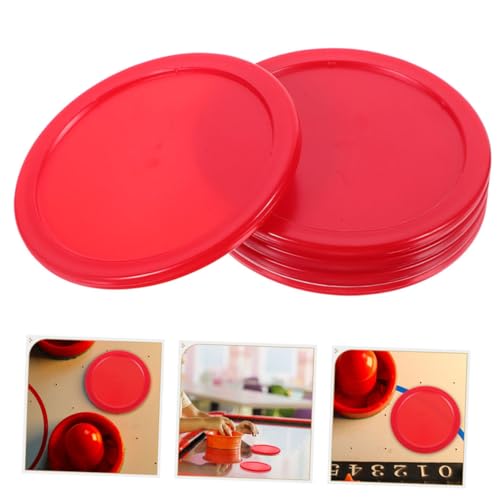 Desktop Ice Hockey Pucks Plastic Black Table Hockey Pucks Small Hockey Accessories Indoor Hockey - color: Red