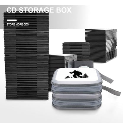 Funny Silhouette Carrying A Single Golf Club CD Case DVD Storage Case Portable for Car Home Travel