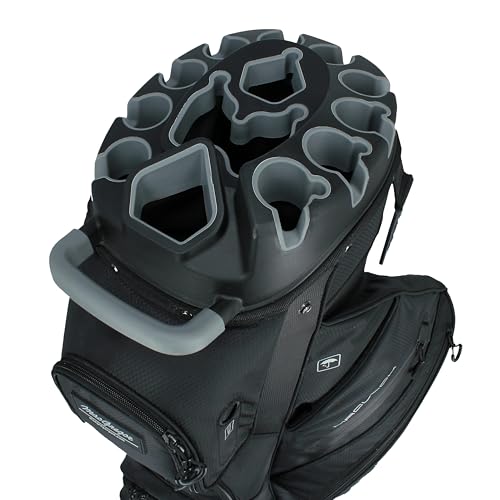 MacGregor MACLOCK Ultimate Divider System Cart Bag with 14 Way Organizer Divider Top and Individual Club Locking Slots - color: Black