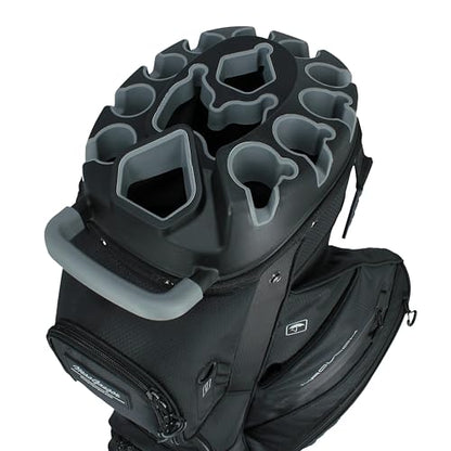 MacGregor MACLOCK Ultimate Divider System Cart Bag with 14 Way Organizer Divider Top and Individual Club Locking Slots - color: Black
