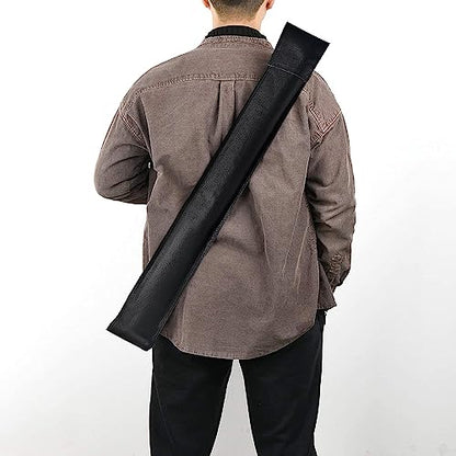 Black Billiard Cue Stick Carrying Case - 32 Inches Long Pool Cue Stick Storage Bag