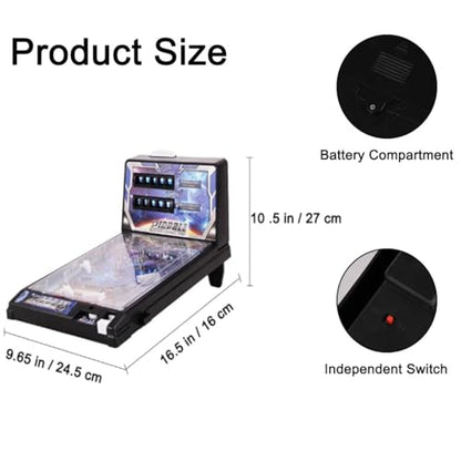 Action and Reflex Pinball Game, Tabletop Electronic Pinball Gifts, Birthdays Desktop Pinball Machine Toy for Boys Girls, Arcade Tabletop Electronic Pinball Gifts for Kids