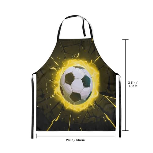 Manfei Volleyball Kids Kitchen Apron - color: Black Yellow