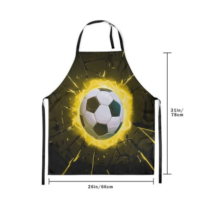 Manfei Volleyball Kids Kitchen Apron - color: Black Yellow