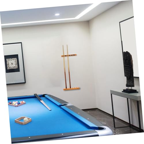 POPETPOP 2pcs Wall-mounted Pool Stick Rack Billiards Storage Easy Install Pool Stick Holder Space-saving Design for Game Rooms - color: Light Yellow