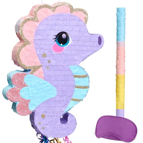 WERNNSAI Seahorse Piñata - Ocean Birthday Decoration Ocean Animal Piñata - style: Seahorse