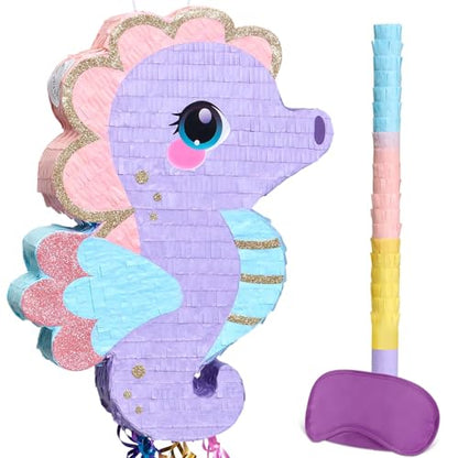 WERNNSAI Seahorse Piñata - Ocean Birthday Decoration Ocean Animal Piñata - style: Seahorse