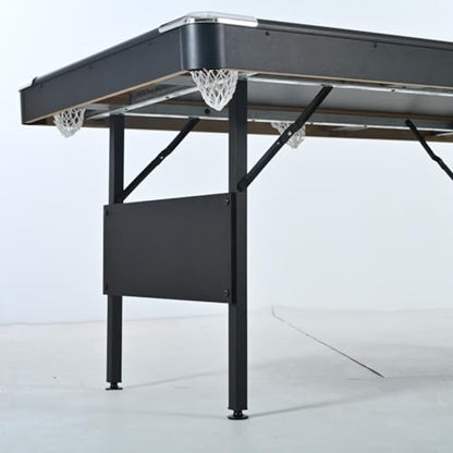 63.8" Foldable Pool Table — 5' Table Tennis-Style Playfield, Complete Accessory Set, Sturdy MDF & Steel Frame — Portable & Space-Saving for Game Rooms, Dining Areas & Family Fun