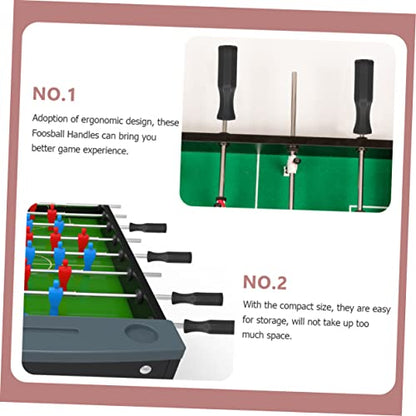 Happyyami 8pcs Ergonomic -Skid Foosball Handles Replacement Grips for Standard Table Soccer Accessories Convenient for Enhanced