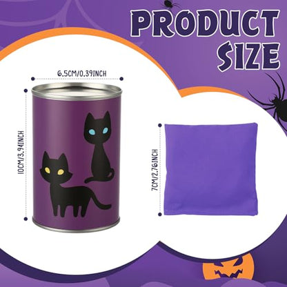HyDren 13 Pcs Christmas Carnival Can Bean Bag Toss Games for Kids Adults Throwing Can Game for Birthday Family Festive Holiday Homeschooling Backyard Indoor Outdoor Supplies - style: Halloween