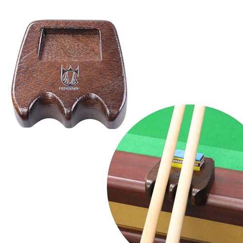 CROWN ME Weighted wooden 2-Cue pool cue stick holder, billiard cue stick holder, chalk holder - style: 2 Holes