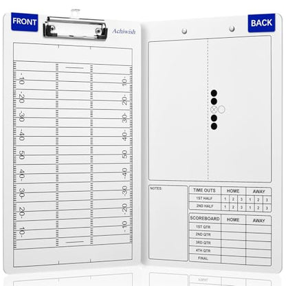 Premium Clipboard for Coaches, Durable Dry Erase WhiteBoard, Simplicity Sharpens Focus, Tactical Coaching Clip Boards, Sporting Goods Clipboards(Football) - style: Football