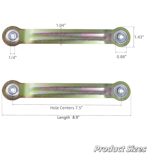 8.66 Inches Glider Bearing Arm Bracket 4Pcs, 7.5 Inches Centers, Yellow | Doule-sealed Ball Bearing, Smooth Movement, Glider Bearing Arm Bracket Set for Patio Bench Chair, Easy Rocker Repair - color: Yellow, size: L 8.9" x 7.5" Centers