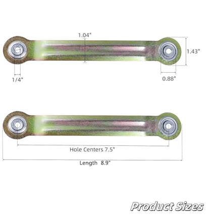 8.66 Inches Glider Bearing Arm Bracket 4Pcs, 7.5 Inches Centers, Yellow | Doule-sealed Ball Bearing, Smooth Movement, Glider Bearing Arm Bracket Set for Patio Bench Chair, Easy Rocker Repair - color: Yellow, size: L 8.9" x 7.5" Centers