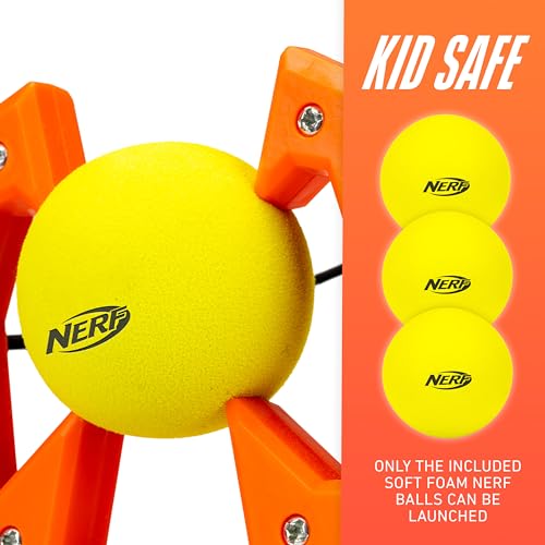 Nerf Slingshot Challenge - Kids Slingshot Bowling Game Set - Toy Target Game for Kids - Foam Ball Shooter Balls Included - Fun Toy for Boys + Girls