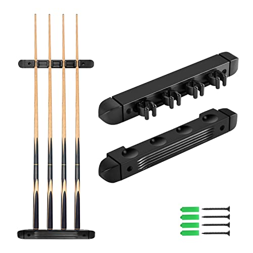 Wall Mounted Billiard/Pool Cue Rack (Black / 4 Cues) - color: Black, size: 4 Cues Holder