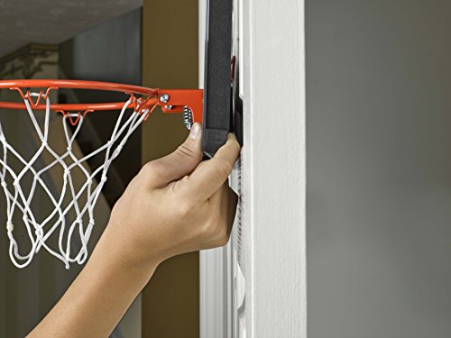 Silverback 23" LED Light-Up Over the Door Mini Basketball Hoop Includes Mini Basketball and Air Pump , Black - color: Black 23"