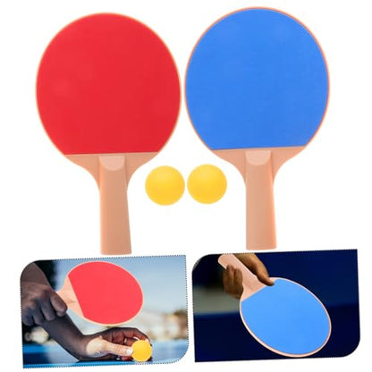 Mikikit Elastic Pong Racket Table Tennis Bat Kit Pong Paddle Set Plastic Elastic Outdoor Play